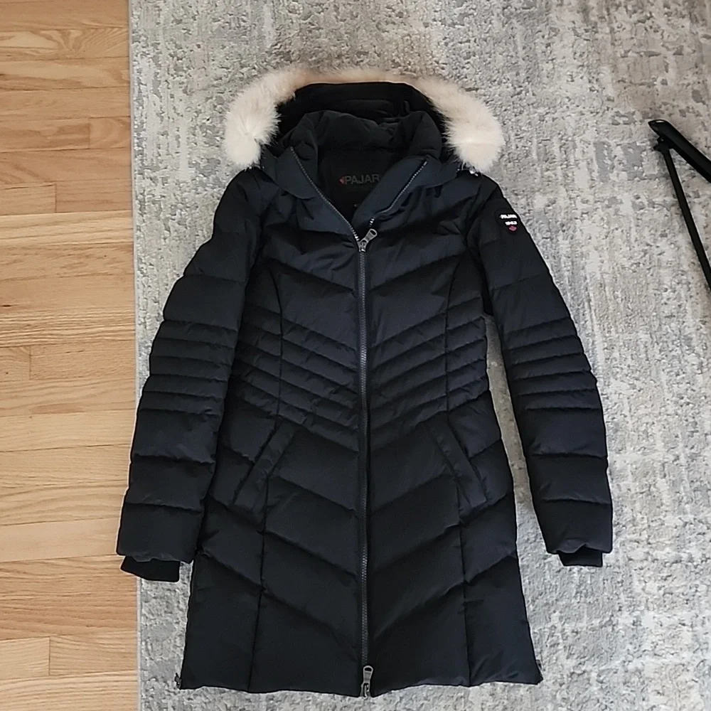 Pajar Queens quilted puffer coat real fox fur - Picture 3 of 7